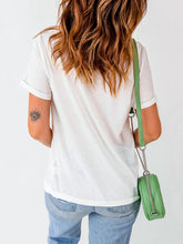 Perfee Round Neck Short Sleeve T-Shirt OutfitFlow